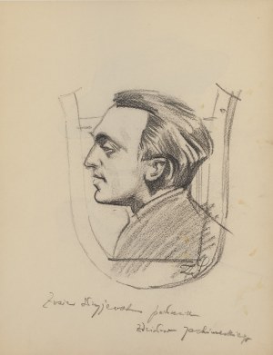 Zofia Stryjeńska (1891 Kraków - 1976 Genf), Porträt des Komponisten Zdzisław Jachimecke (Vorderseite) / Porträt von Felicja (Rückseite)
