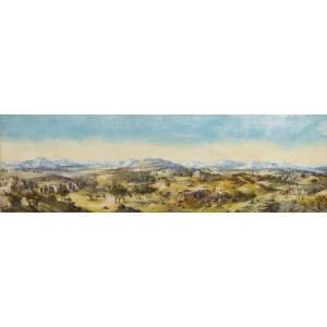 Soter Jaxa Malachowski (1867 Wolanów u Oděsy - 1952 Krakov), Panorama historické Palestiny, 1934