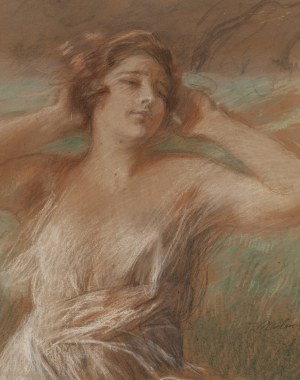 Teodor Axentowicz (1859 Braszow - 1938 Kraków), Portret kobiecy