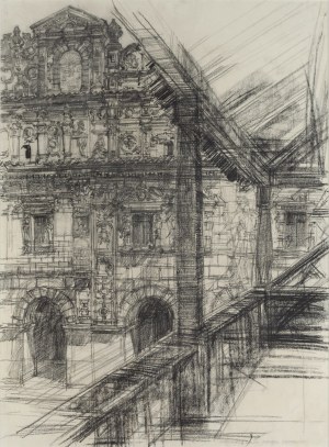 Henryk Dąbrowski (1927 Warszawa - 2006 Warszawa), Kamienica Przybyłów w Kazimierzu Dolnym, 1962