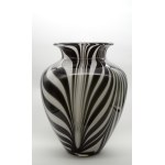Tarnowiec Steelworks, Tarnowiec Steelworks, "Zebra" vase, layered glass, Poland, after 1992.