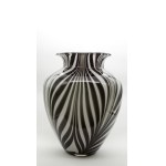 Tarnowiec Steelworks, Tarnowiec Steelworks, "Zebra" vase, layered glass, Poland, after 1992.