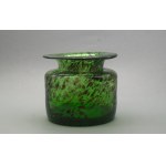 Jozef Podlasek, Jozef Podlasek, Green vase, Zawiercie Glassworks, 1970s.
