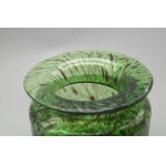 Jozef Podlasek, Jozef Podlasek, Green vase, Zawiercie Glassworks, 1970s.