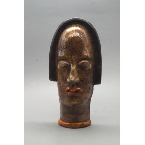 Alina Grosset-Baran, Alina Grosset-Baran, Wall sculpture, head, art ceramics