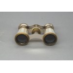 Chevalier Paris, theater binoculars, mother of pearl, metal, France, 20th century.