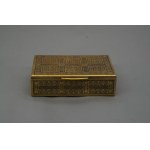 Gilded cigar box, engraved metal, Europe, late 19th century