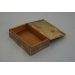Gilded cigar box, engraved metal, Europe, late 19th century