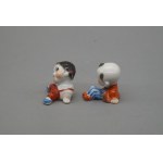 Pair of child figures, porcelain, 20th century.