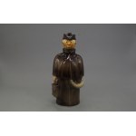 Figural decanter Lighthouse Keeper with set of 6 glasses, England, 2nd half of 20th century.