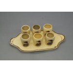 Figural decanter Lighthouse Keeper with set of 6 glasses, England, 2nd half of 20th century.