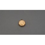 Gilded geometric secretary, miniature medallion with compartment, late 19th/early 20th century.