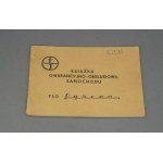 Warranty and service book, FSO Syrena, Poland, 1966.