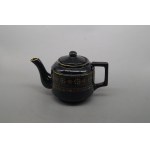 Tea set, stoneware, Czechoslovakia, serves 6, teapot, milk jug, sugar bowl, early 20th century
