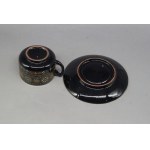 Tea set, stoneware, Czechoslovakia, serves 6, teapot, milk jug, sugar bowl, early 20th century