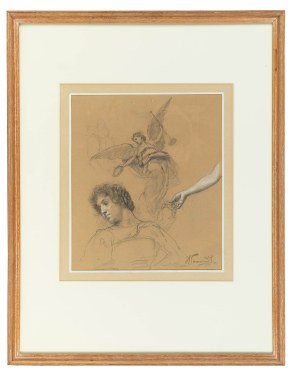 Henryk Siemiradzki (1843 Pieczeniegi k. Charkowa - 1902 Strzałkowo k. Częstochowy), Szkice postaci Sławy z kurtyny Teatru Miejskiego we Lwowie, 1899 r.