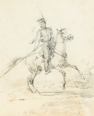 Aleksander Orłowski (1777 Warszawa-1832 Petersburg), Żołnierz na koniu