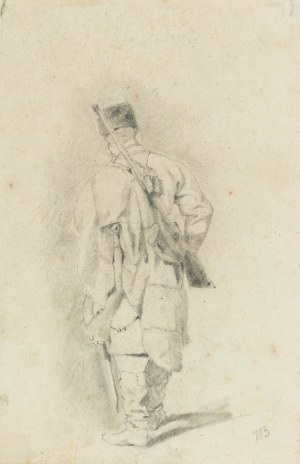 Józef Brandt (1841 Szczebrzeszyn - 1915 Radom), Żołnierz (Kozak ze strzelbą), 1864-1865 r.