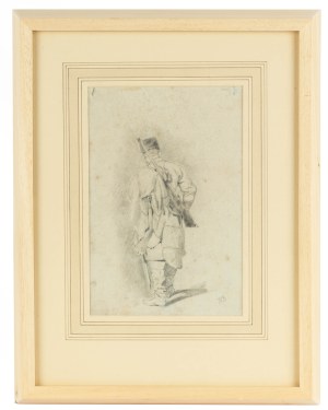 Józef Brandt (1841 Szczebrzeszyn - 1915 Radom), Żołnierz (Kozak ze strzelbą), 1864-1865 r.