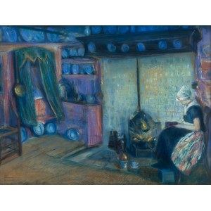 Artur Markowicz (1872 Kraków -1934 there), Interior of a Dutch chamber, 1925.