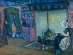 Artur Markowicz (1872 Kraków -1934 tamże), Wnętrze izby holenderskiej, 1925 r.