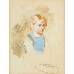 Kazimierz Teofil Pochwalski (1855 Kraków - 1940 tamże), Portret dziewczynki, 1884 r.