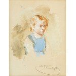 Kazimierz Teofil Pochwalski (1855 Kraków - 1940 tamże), Portret dziewczynki, 1884 r.