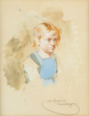 Kazimierz Teofil Pochwalski (1855 Kraków - 1940 tamże), Portret dziewczynki, 1884 r.