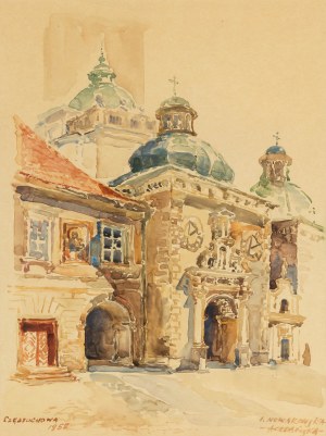 Irena Nowakowska-Acedańska (1906 Lwów - 1983 Gliwice), Kruchta Bazyliki w Częstochowie, 1958 r.