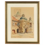 Irena Nowakowska-Acedanska (1906 Lviv - 1983 Gliwice), The porch of the Basilica in Czestochowa, 1958.