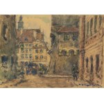 Tadeusz Cieślewski (1870 Warszawa-1956 tamże), Widok z ul. Nowomiejskiej na Rynek Starego Miasta
