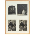 John Peter Norblin de la Gourdaine (1745 Misy- Faut- Yonne - 1830 Paris), Set of 4 co-framed prints, 1775-1786.