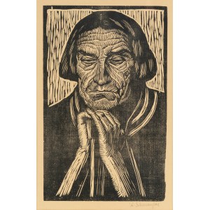 Władysław Skoczylas (1883 Wieliczka - 1934 Warschau), Sitting Baca, 1917.