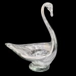Glass swan platter