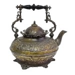 Silver-plated tea pot, Société de Choubersky, France, 19th century.