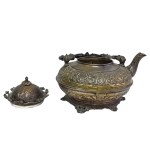 Silver-plated tea pot, Société de Choubersky, France, 19th century.