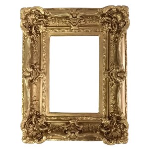 Richly decorated, gilded frame