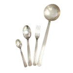 Set of silver-plated cutlery in Art Déco style for 12 persons, France
