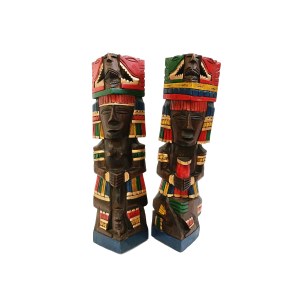 Pair of Aztec totems, Mexico