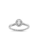 CLASSIC 18K 1014 NAT GOLD RING WITH DIAMONDS