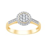 GOLD RING WITH LAB GROWN DIAMONDS - 458 LG