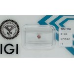 NATURAL POLISHED DIAMOND 0.13 FANCY DEEP BROWN PINK - I1 - IGI - AM40301-3