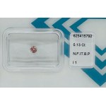NATURAL POLISHED DIAMOND 0.13 FANCY DEEP BROWN PINK - I1 - IGI - AM40301-3