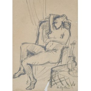 Henryk EPSTEIN (1890-1944), Kobieta siedząca w fotelu - szkic