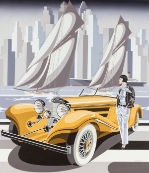 Tomasz Kostecki (ur. 1964), Kobieta i żółty Mercedes, 2025