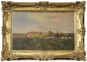 Roman KOCHANOWSKI (1857-1945), Pastuszka z gęsiami