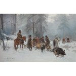 Czesław WASILEWSKI / Ignacy ZYGMUNTOWICZ (1875-1947), Po polowaniu na dzika