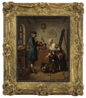Leopold LOEFFLER (1827-1898), Nowy uczeń, 1858