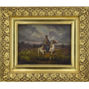 Mieczyslaw ULEYSKI (b. 1887-?), Cossack on horseback, 1911