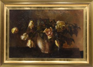 Wacław BIELAWSKI (1906-po 1939), Róże w wazonie